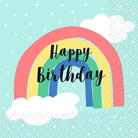 Birthday Rainbow Napkins Pack of 20