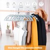 ManGotree Velvet Hangers with Cascade Hole, Non-Slip Rounded Clothes Hangers,