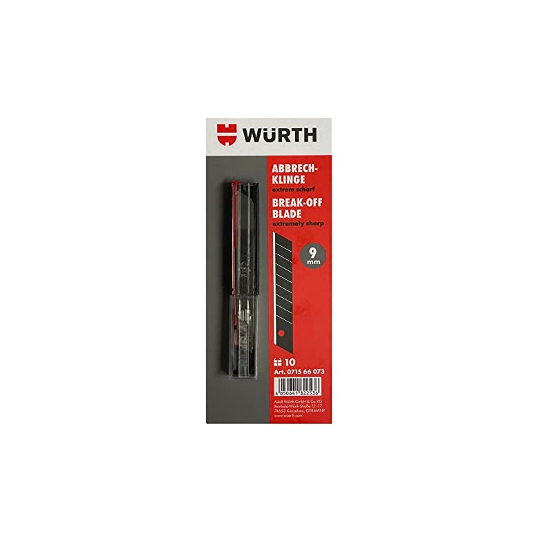 Würth Snap-off Blade 9 mm, Black