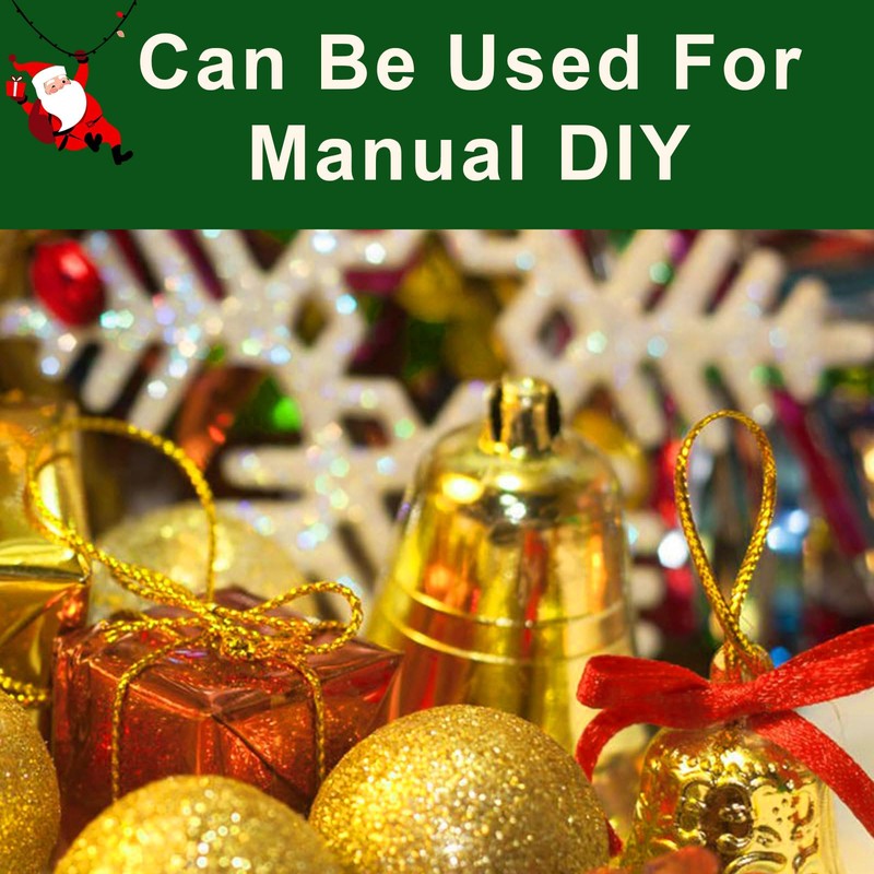 200M Gold Silver Twine String, Christmas Silver and Gold Thread