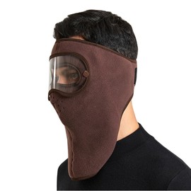 WUODHTW Unisex Winter Warm Mask with Ear Cove Full Face Shields Protection Headgear Masks Riding Windproof Balaclava Ski Mask Coffee