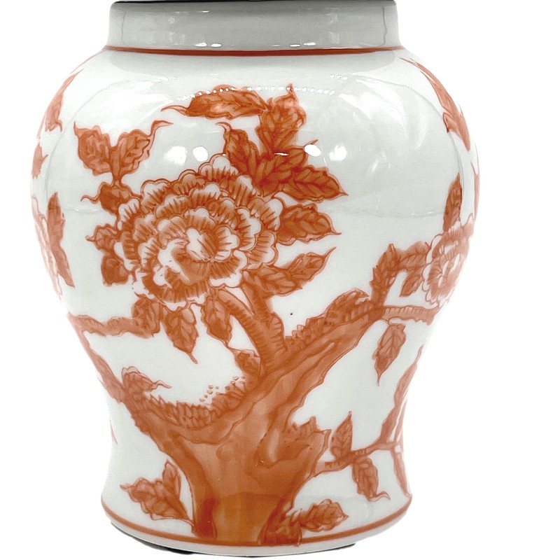 Galt International 8" Ceramic Ginger Jar w/Lid - Classic Chinese