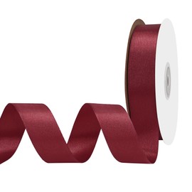 BVIEAKD Burgundy Satin Ribbon 23mm X 45m Solid Color Ribbons Perfect for Crafts Wedding Decor Bow Making Arts Sewing and More
