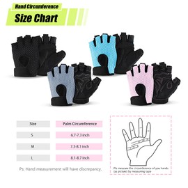 CINDALOG Weight Lifting Gloves Full Palm Protection, Workout Gloves for Gym, Cycling, Exercise, Breathable, Super Lightweight for Mens and Women (Blue, Small)