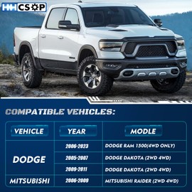 HHCSOP 2" Front Leveling Lift Kit for 2006-2023 Dodge Ram 1500 4WD, 2005-2011 Dodge Dakota 2WD 4WD, 2 inch Suspension Level Kit Strut Spacers