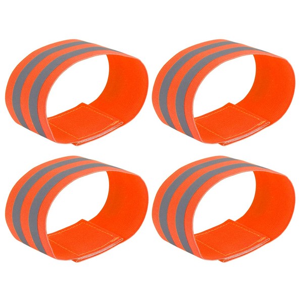 X AUTOHAUX 4pcs Reflective Bands for Arm Cycling Reflective Armbands