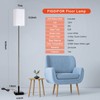 FIGDIFOR Floor Lamp, 3-Way Touch Control Dimmable Standing Lamp with