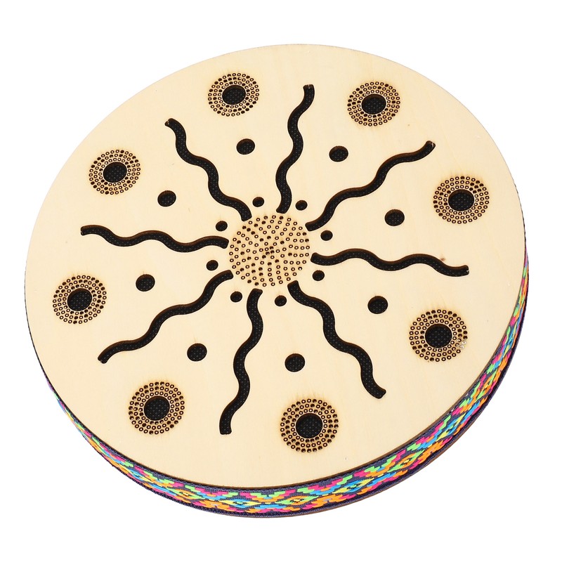 Sea Drum Ocean Wave Sound 8in Portable Maple Ethnic Musical