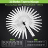 Spurtar Feeler Gauge Set Stainless Steel, 32 Blades Tapered and