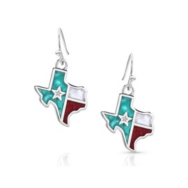 Montana Silversmiths State Charm Dangle Earring (Texas Forever)