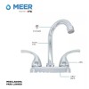 CNX Mezcladora Para Lavabo De 1/4 De Vuelta Acero Inox