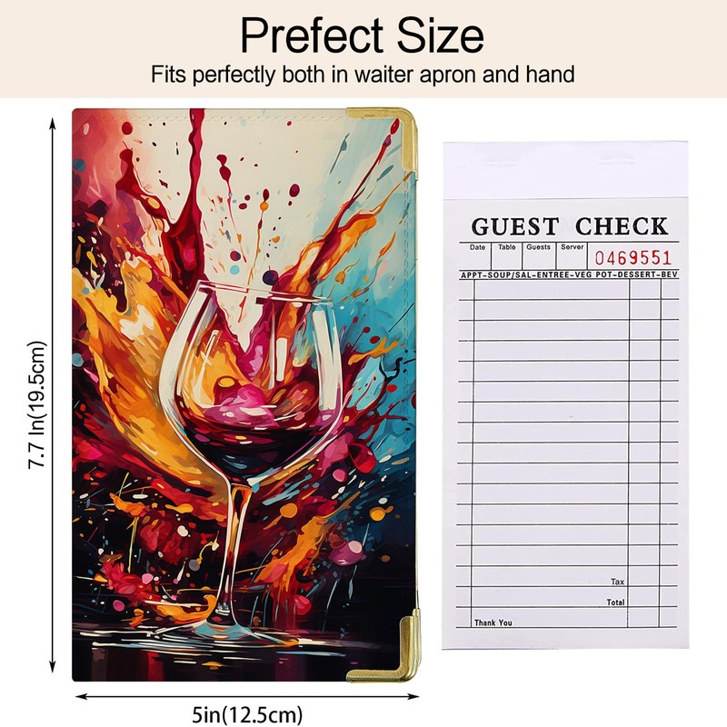 Graffitic Wine Cup Server Books for Waitress -Red Wine Splashing