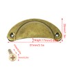 Ruidee 12 Picecs Shell Cup Handles Vintage Half Moon Drawer