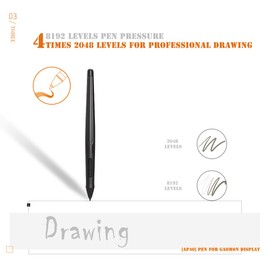 GAOMON ArtPaint AP40 Wiederaufladbare Stift PD1560