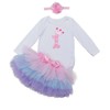 BabyPreg Baby Girl's Long Sleeves 1st Birthday Tutu Outfit Dress