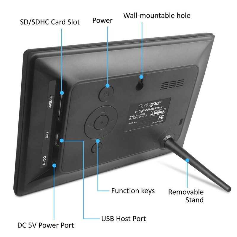 Sonicgrace 7" Digital photo frame with Remote Control