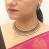 Efulgenz Conjunto de gargantilla, collar y pendientes de gota de
