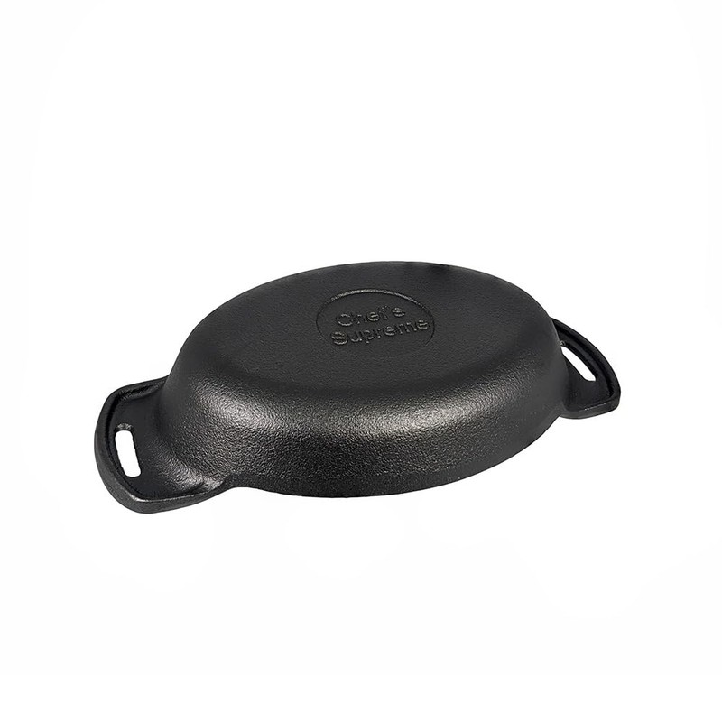 Chef's Supreme 16 oz. Cast Iron Mini Oval Skillet, Each