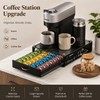 Coffee Pod Holder Drawer with Glass Top – Sleek Black