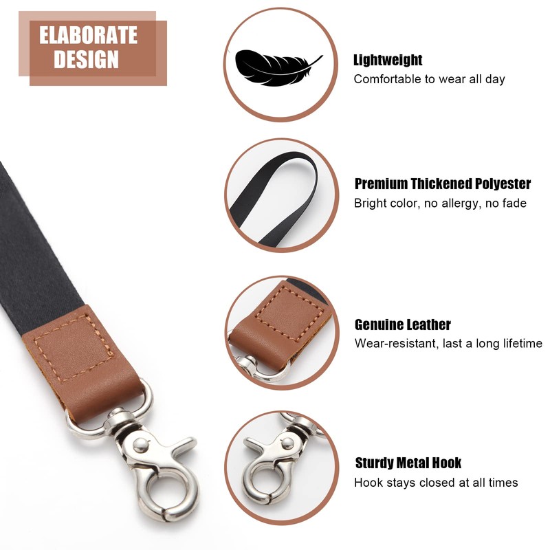 XCHIN Lanyard, Lanyards for Keys, Black Keychain Long Lanyard for