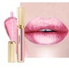 Depuplum Pink Lipsticks for Women Metallic Lipstick Long Lasting Non
