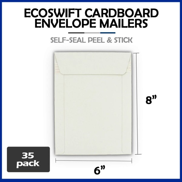 EcoSwift 35 - 6x8 "EcoSwift" Brand Self Seal Cardboard CD/DVD