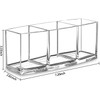 FWE Clear Makeup Brush Holder Organizer, 3 Slot Acrylic Cosmetics
