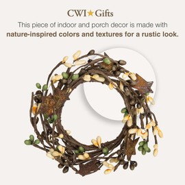 CWI Gifts Pip Ring with Rusty Stars, 2 by 6-Inch, Coffee Bean