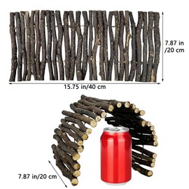 Hamiledyi 2pcs Large Reptile Hides Bearded Dragon Hide Bendable Climbing Bridge Wood Tunnel Tortoise Hut Lizard Hiding Cave for Snake Turtle Gecko Chameleon (15.8" x 7.9")