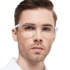 WEMOOTANTS Large Bifocal Reading Glasses 1.25 for Men Blue Light
