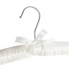 Harbour Housewares Padded Satin Clothes Hangers - White - Pack