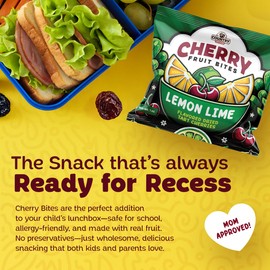 Country Spoon Real Fruit Snacks for Kids – 24 Variety Pack | Dried Tart Cherries Flavored with Orange, Raspberry, Peach & Lemon Lime | Gluten Free, Allergen Free, Non GMO, School Safe