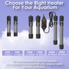 VCRAZE Super Compact 50W Fish Tank Heater, Submersible Aquarium Heater