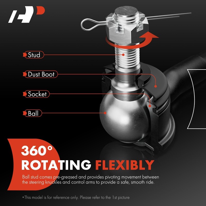 A-Premium 2 x Front Outer Tie Rod End Compatible with