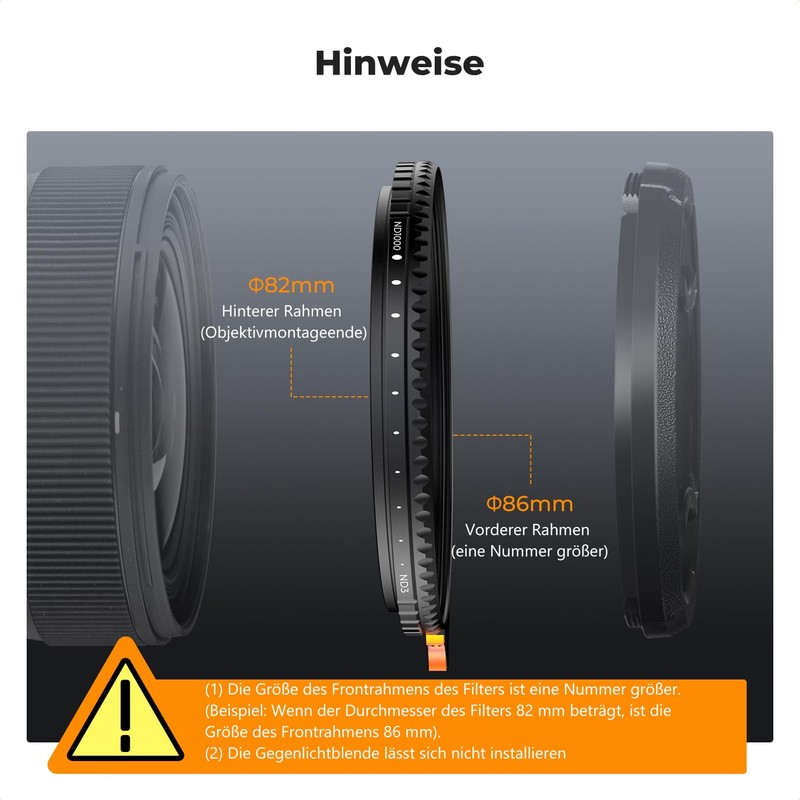 K&F Concept Nano X-Series Variable ND Filter ND3-ND1000 Neutral Density