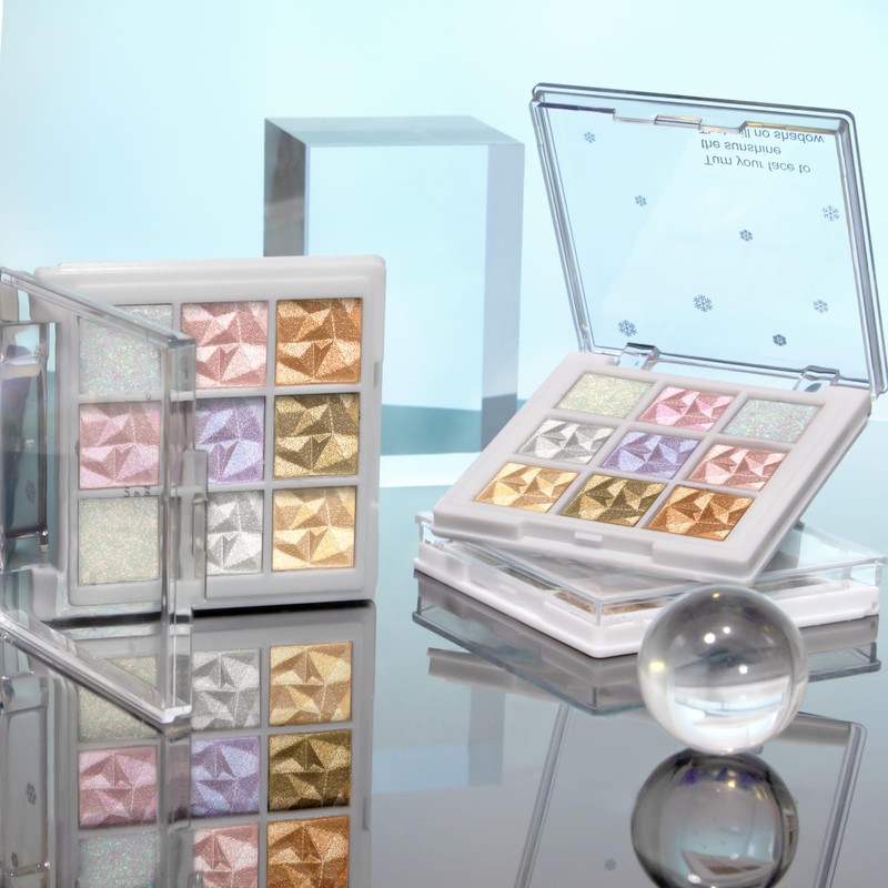 Noerrors Glitter Eyeshadow Palette 9 Colours Multichrome Eyeshadow Shimmer Holographic