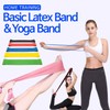 SangSangHolic Latex Yoga Bands for Beginner, Intermediate, Advanced (3-Piece Set) Band 1) Basic Latex Band (Blue) 5ea