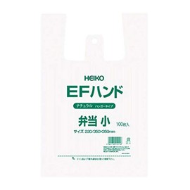 HEIKO 62-1001-76 EF Hand Plastic Bags, Natural (Translucent), Hanger Type, Bento Box, Small, 100 Sheets