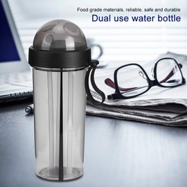 21Oz Portable Water Bottle, Two Straws Water Cup Dual Use Drink Cup Travel Drinking Bottle Sports Water Bottles with Straw and Lid for Outdoor Travel Sport