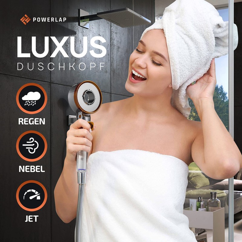 POWERLAP® Shower Head with Filter & Mounting Tool | PP