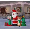 HOME ACCENTS 6.5 FT LED SANTA REINDEER CHRISTMAS TREE SCENE