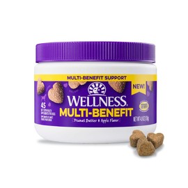 Wellness Peanut Butter & Apple Flavored Soft Chews Multi-Benefit Supplements for Dogs, 45 count