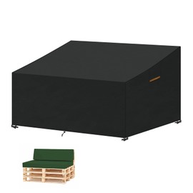 SanGlory Garden Couch Cover for 2-3 Seater Lounge Sofa Outdoor Lounge Cover Rattan Sofa Protective Cover Waterproof Garden Bench Cover for Garden Sofa, Patio Sofa Tarpaulin, 180 x 99 x 61/89 cm