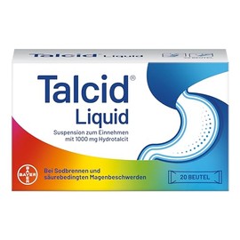 Talcid Liquid - Medicine for Heartburn and Acid-Related Stomach Disorders - with 1000 mg Hydrotalcite - 1 x 20 Bags
