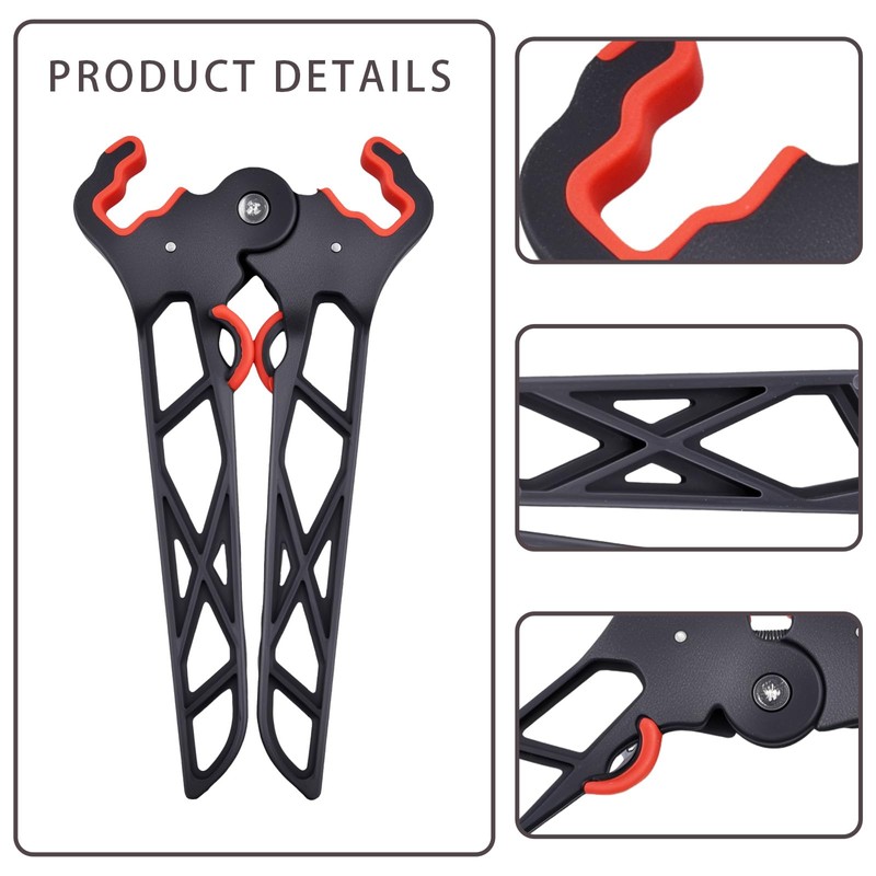 Archery Bow Stand Portable Folding Compound Bow Holder with Rubber