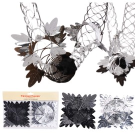 Christmas Concepts® Pack Of 2 9ft Garland Festive Hanging Decorations - Christmas Decorations (BLACK & SILVER)