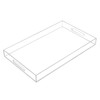 Clear Sturdy Acrylic Serving Tray with Handles-12x20Inch-Serving Coffee,Appetizer,Breakfast,Butler-Kitchen Countertop Makeup