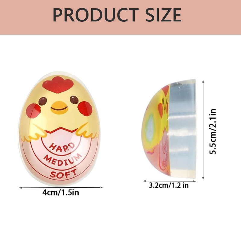 ANMEISH 2Pcs Egg Timer,Colour Changing Boiled Egg Timer, Reusable Egg