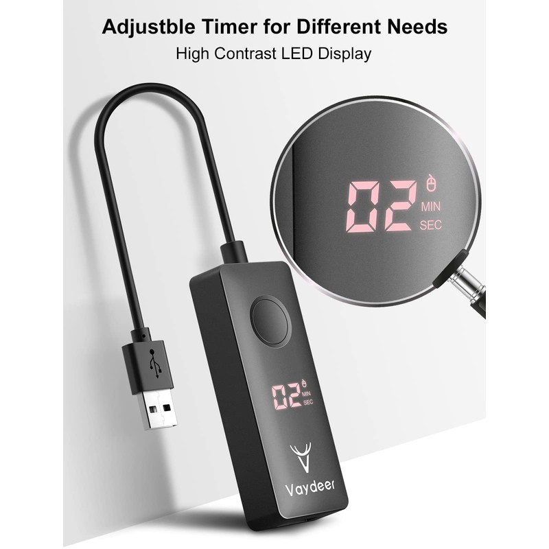 Vaydeer Automatic Mouse Jiggler Undetectable Mouse Mover Device with ON/Off