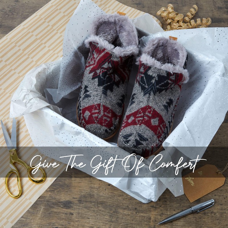 Dearfoams Alpine Men's Brixen Indoor/Outdoor Memory Foam Boot Slipper, Black